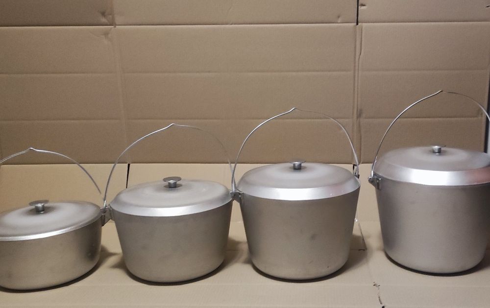 Казан алюмінієвий для мангалу тринога  новий