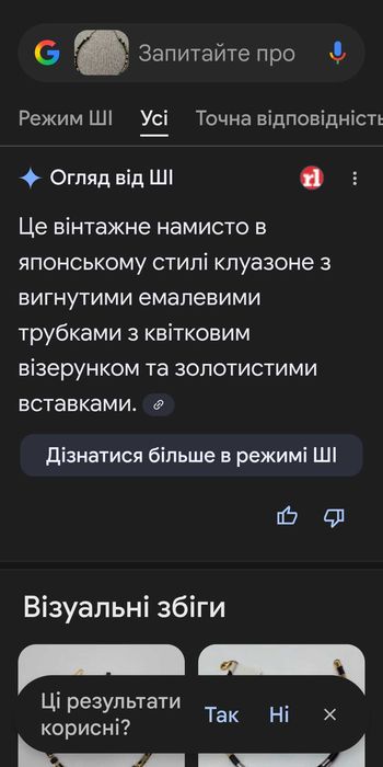 Вінтажне намисто в японському стилі з квітковим візерунком