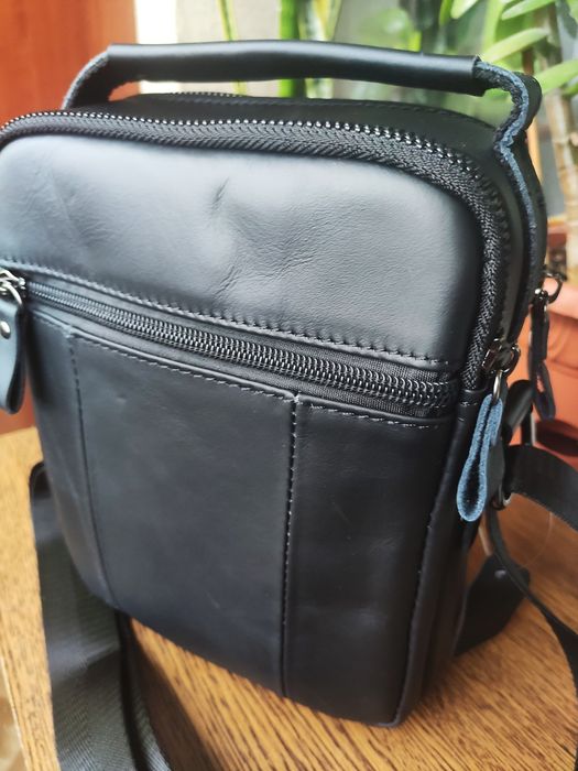 Кожаная мужская Сумка-Бврсетка. Коричневая и Черная