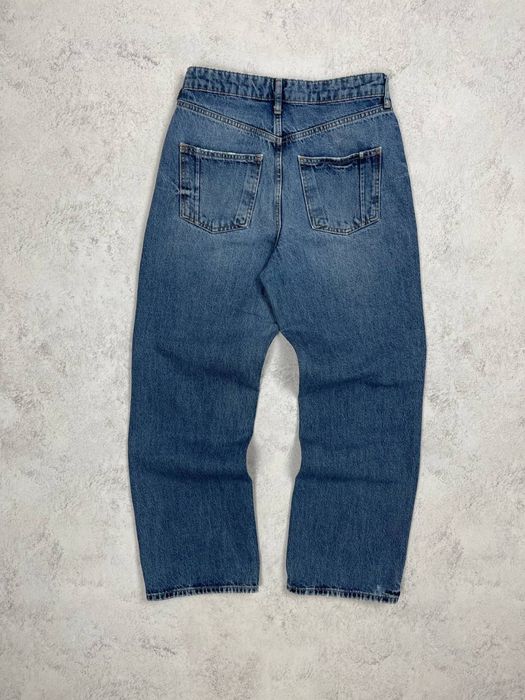 блакитні широкі баггі джинси River island blue baggy jeans