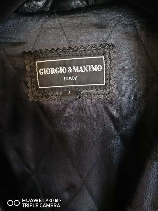 Casaco de couro impecável L