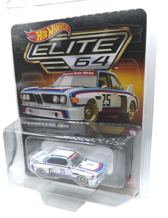 1975 BMW 3.0 CSL RACE Hot Wheels 18 ELITE 64 JCP42 kolekcjoner