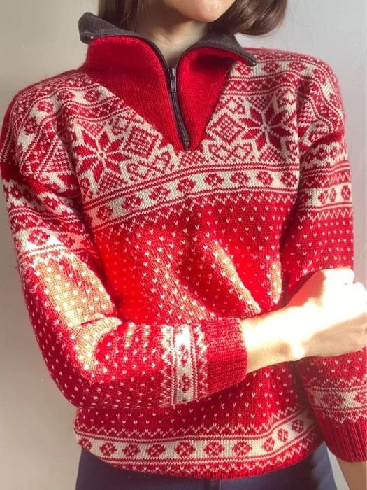 Nordlys of Norway Sweter polar świąteczny na zamek jak nowy sweater