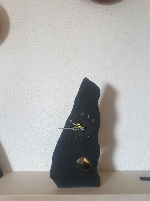 Relogio de sala em pedra xisto