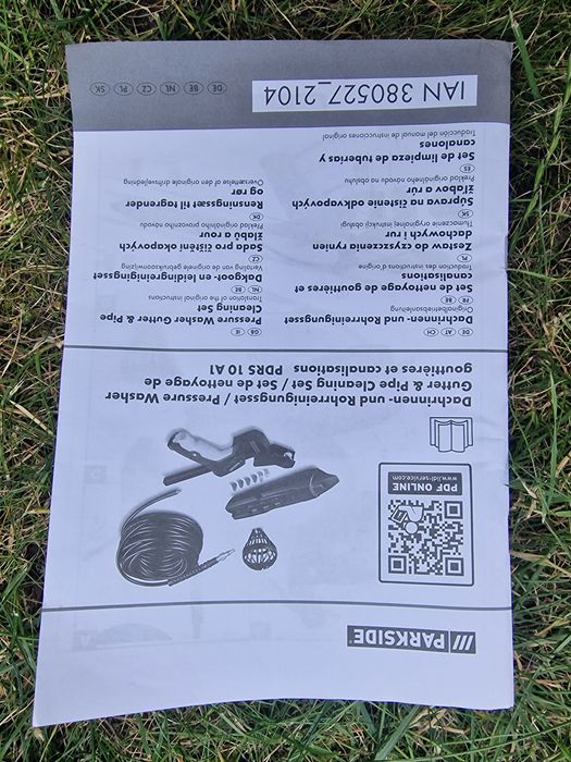 Zestaw do czyszczenia  rynien dachowych i rur Parkside PDRS 10 A1