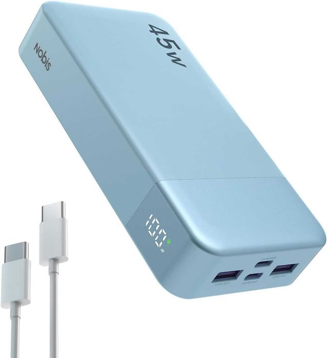 Power Bank NOBIS 20000mAh 45W Szybkie Ładowanie QC4.0 PD3.0, LED