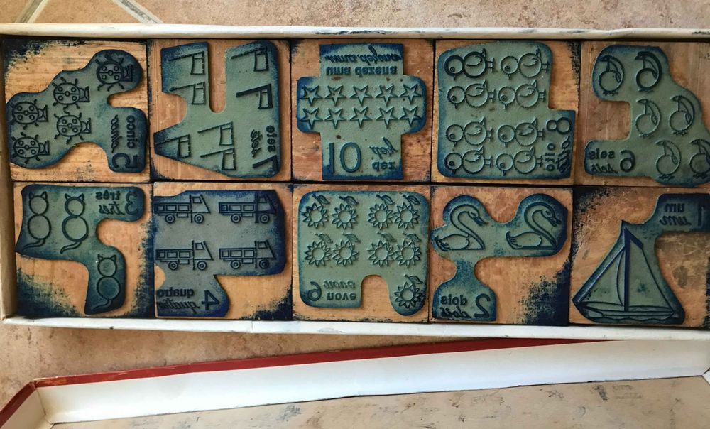 Conjunto carimbos escolares Agata Agatha 
aprender a contar