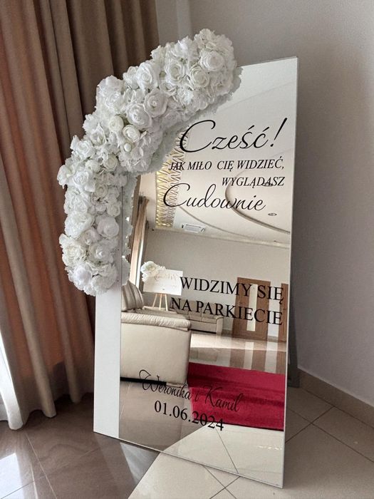 Zestaw naklejek na lustro ślubne, na sylwestra, na studniówkę