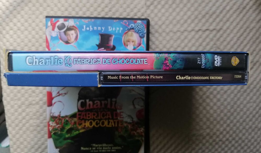 Charlie e a fabrica de chocolate Tim Burton 2 DVD 1 CD