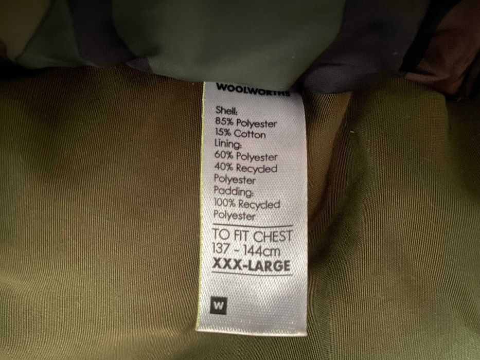 Casaco de inverno para homem tamanho XXXL