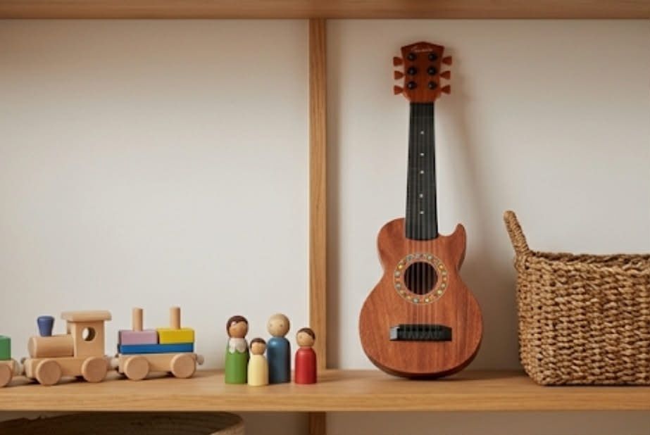 Gitara Klasyczna dla Dzieci do Nauki Ukulele 6 Strun+ Kostka Gratis