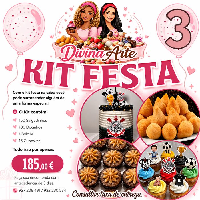 Kit festa, escolha o pack que mais atende sua necessidade.