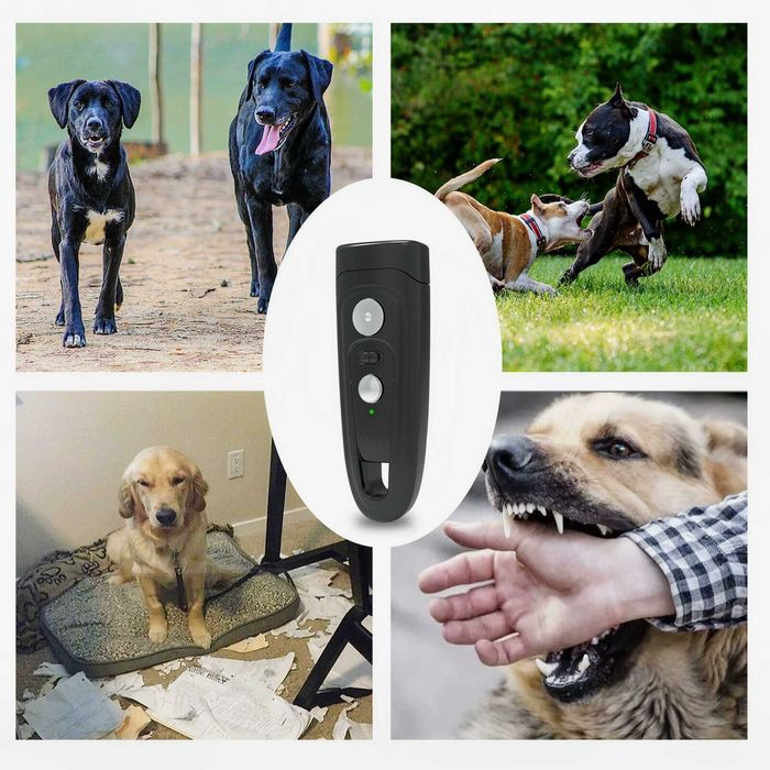 Брендовый ультразвуковой мега отпугиватель собак Ultrasonic PU60 Black