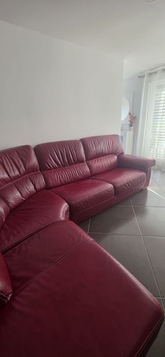 Sofá de Canto em Couro – Fabrico Italiano