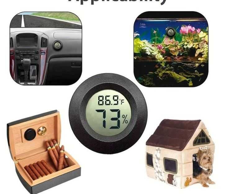 Mini Medidor De Umidade Termômetro Celsius Display LCD Digital