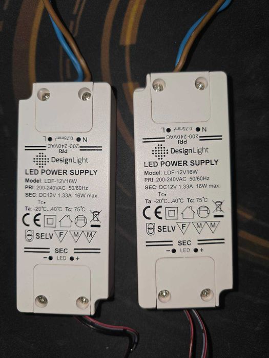 Zasilacz LED 12V/16W - 2 sztuki