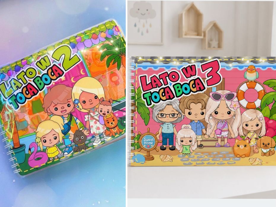 Toca Boca Lato 2, 3 - zestaw  książeczek na rzepy