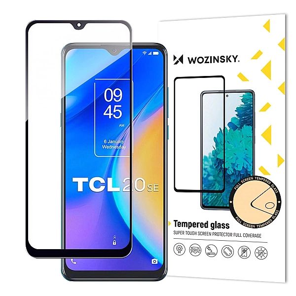 Wozinsky Full Glue Tempered Glass szkło hartowane TCL 20 SE 9H na cały