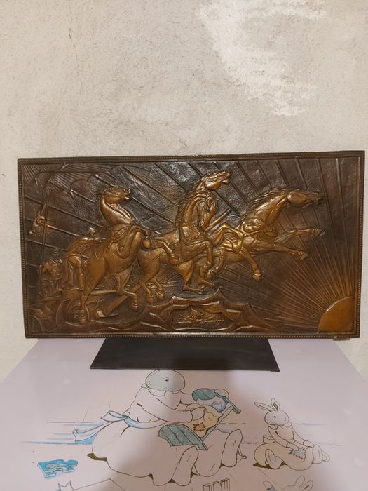 Картина чеканка. Тачанка.