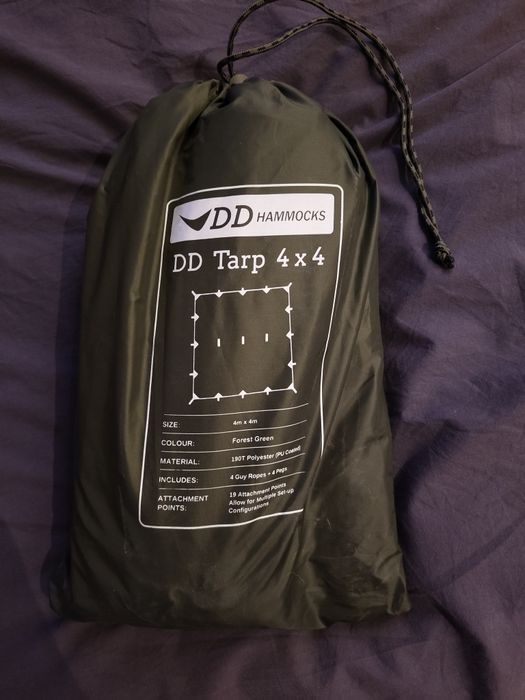 Plandeka tarp DD hammock 4x4 m forest green