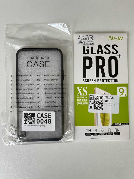 Etui do iPhone X/XS (Czarne, Matowe, Obudowa Slim, Silikon) + SZKŁO 9H