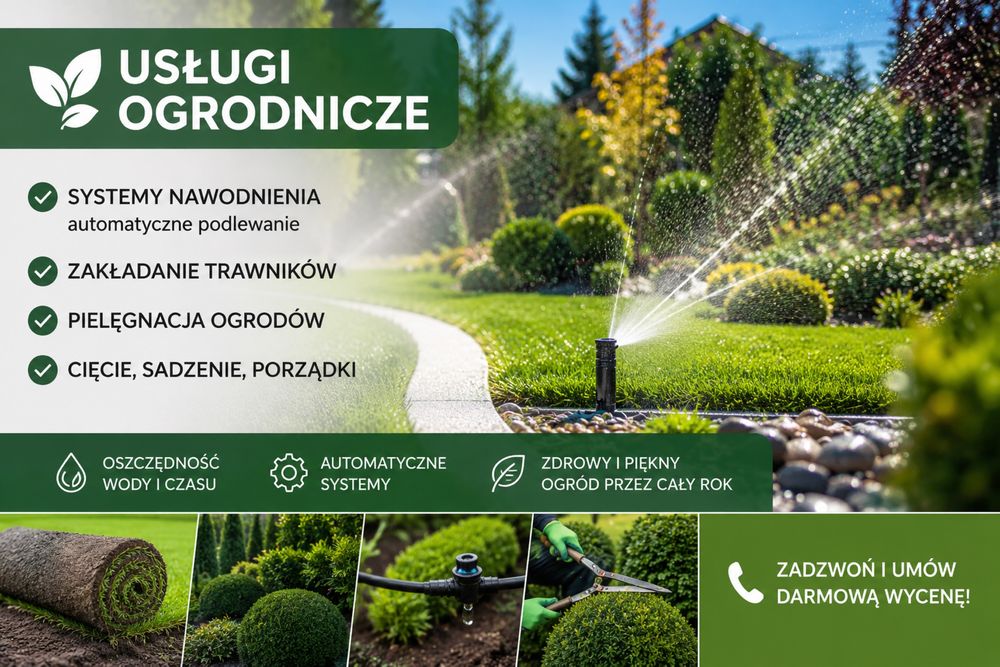 Nawodnienia ogrodów | Automatyczne podlewanie | Usługi ogrodnicze