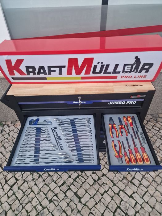 Carrinho de ferramenta XXXL JUMBO PRO 11 gavetas completas novo