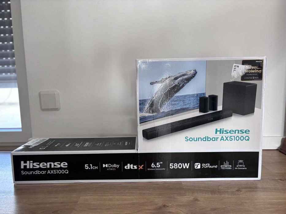 Soundbar HISENSE AX5100Q - Caixa selada c/ garantia