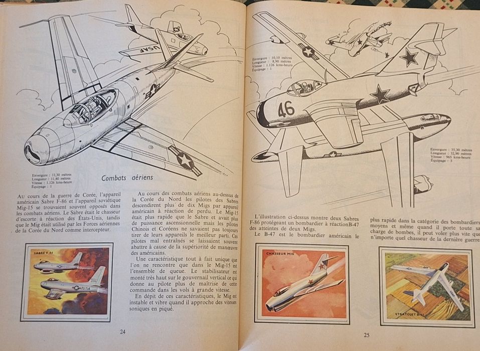 Livro ilustrado "Enciclopédia de aviões " 1954