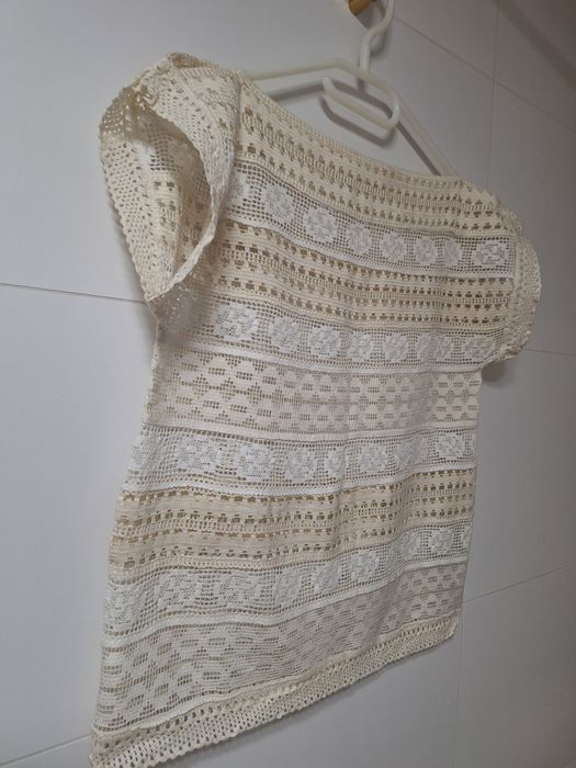 Bluzeczka uszyta z bawelnianych koronek Hand made