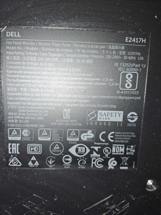 Monitor Dell E2417H