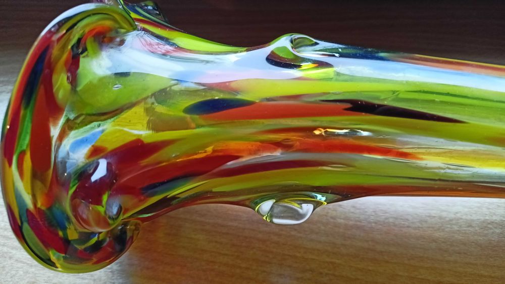 Wazon sękacz murano PRL, 29 cm, Ząbkowice