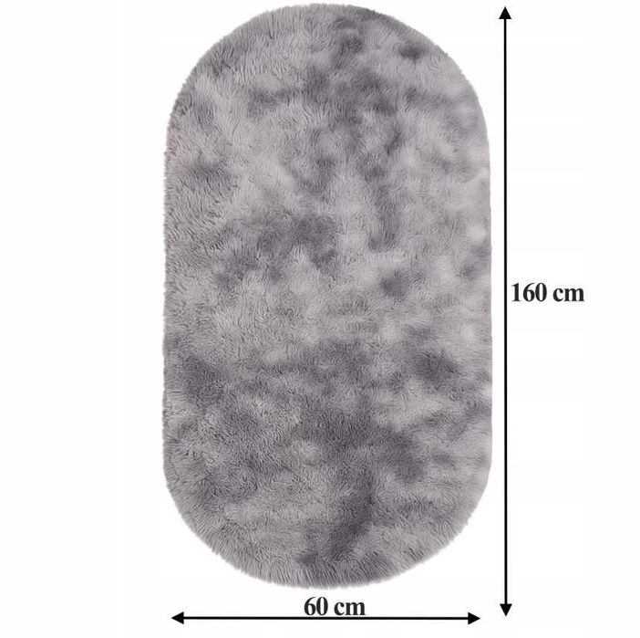 Dywan Plusz Mięciutki Shaggy Gęsty Duży Puchaty do Salonu 160x60cm