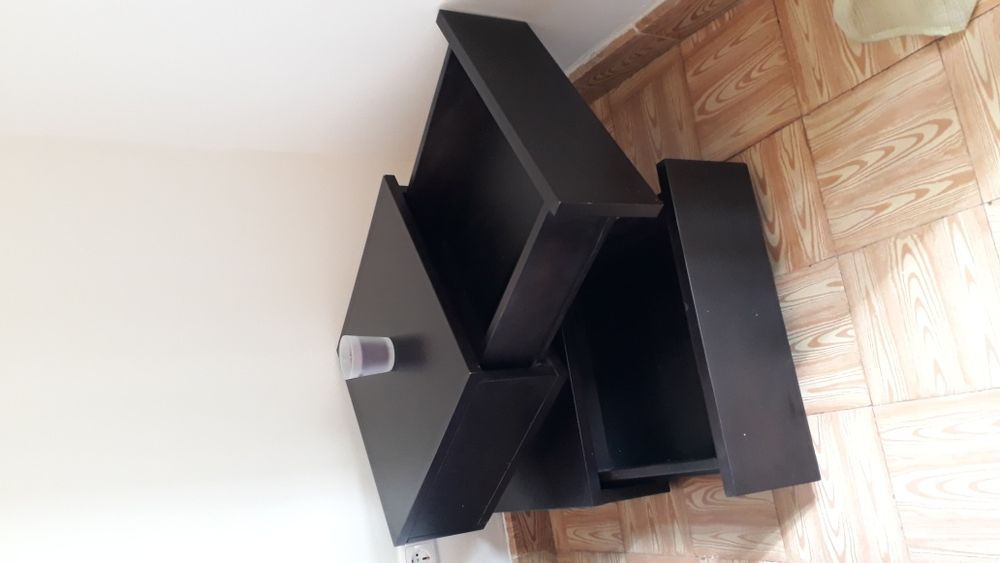 Mobília de quarto de casal em wengué preto