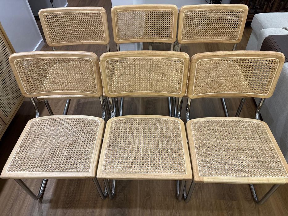 Conjunto de 6 cadeira de rattan