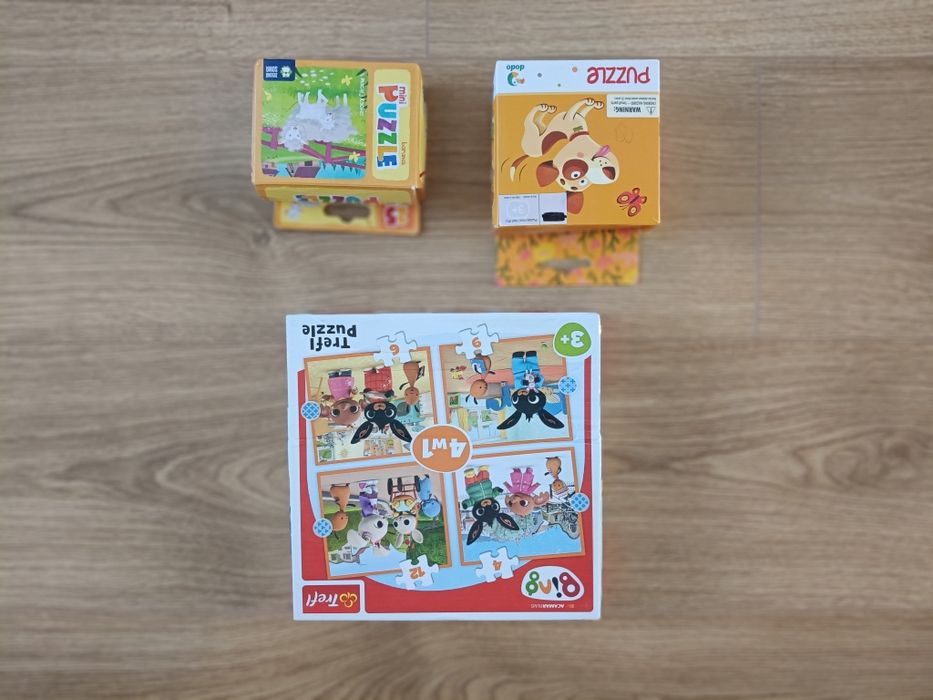 Zestaw puzzle dla dziecka Bing, piesek, baranek 3 opakowania dla 2 / 3 latka