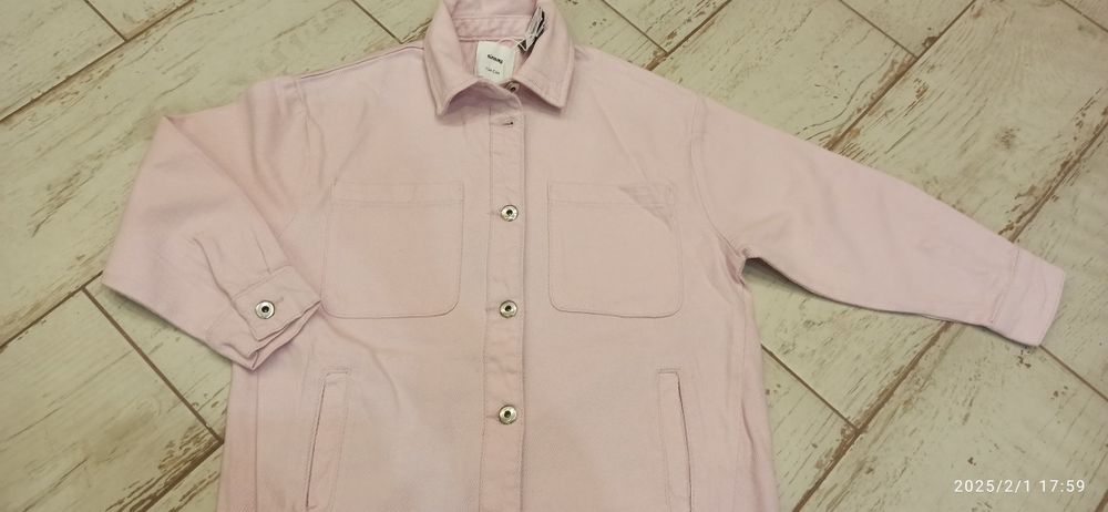 Nowa kurtka koszulowa oversize 134 dziewczynka wiosenna jesienna