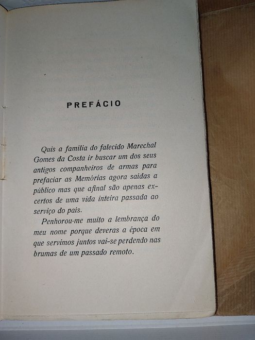 Livro Marechal Gomes da Costa,  MEMÓRIAS, 1a Edição,  1930