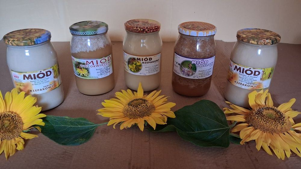 Miody z pasieki.