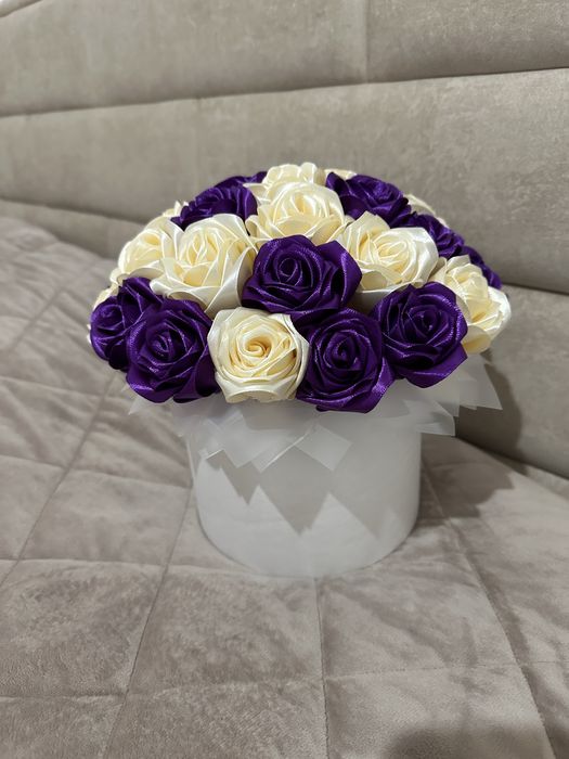 Букет з атласної стрічки