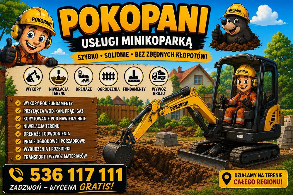Kompleksowe Usługi Ziemne i Ogrodowe / Kret - Przecisk / Transport