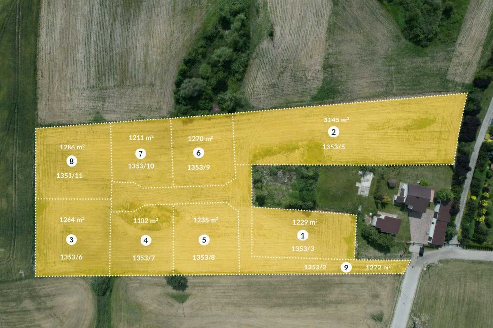 8 działek budowlanych z bezterminowymi warunkami zabudowy