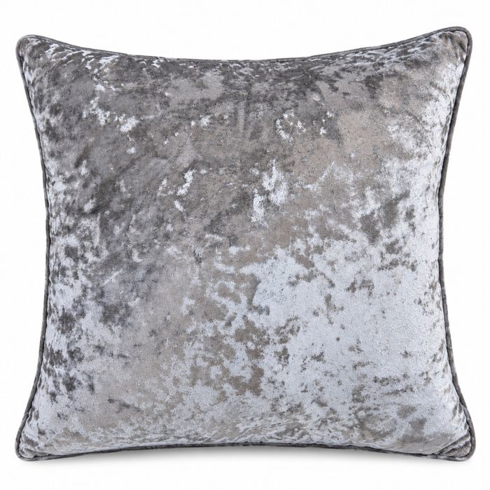 Poduszka welurowa PREMIUM – szara 45 × 45 cm