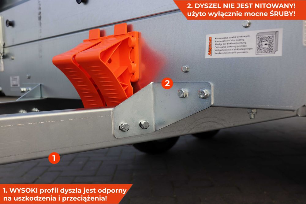 NAJLEPSZA przyczepa samochodowa koła pod paką Neptun N7-263 2 BASELINE