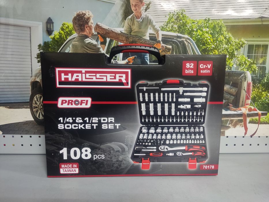 Набір інструментів Haisser 1/2", 1/4" 108 предметів 70178