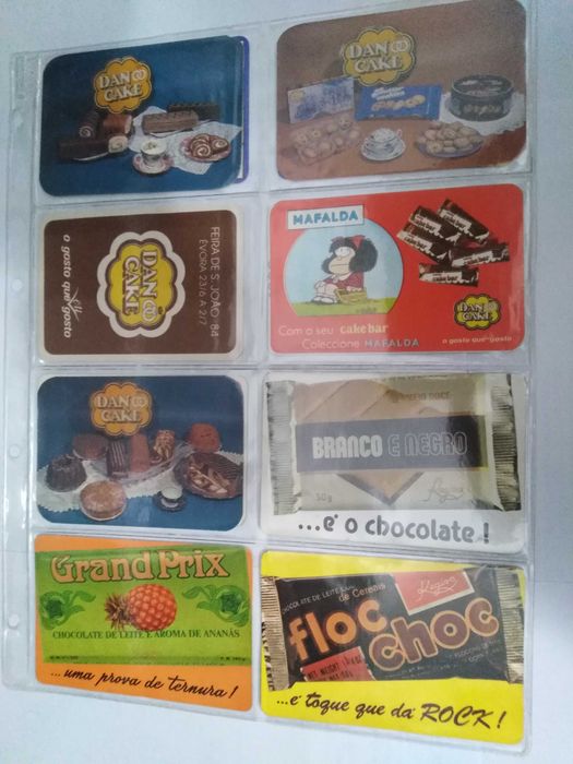 Conjunto de 80 calendarios de marcas antigas com 10 micas arquivadoras