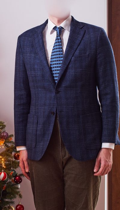 Marynarka Massimo Dutti Wełna krata 185/108A