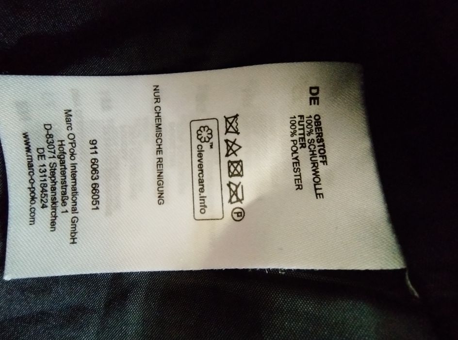 Wełniana granatowa spódnica Marco Polo.Rozm.S.Mini.