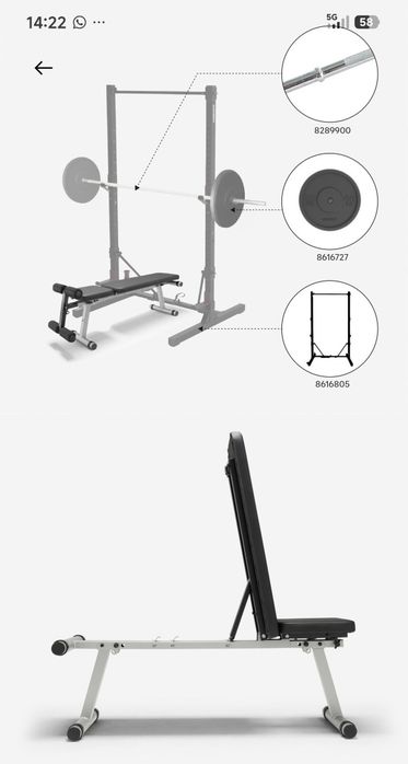 Banco de musculação dobrável e reclinável  BENCH 500