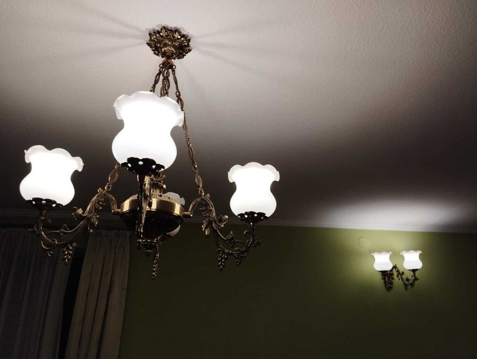 Kinkiet mosiężny ozdobny